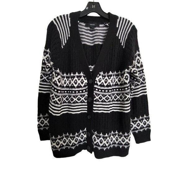 Forever 21 Oversize Thick Chunky Knit Long Sleeve Button Front Cardigan Sweater - Picture 8 of 8